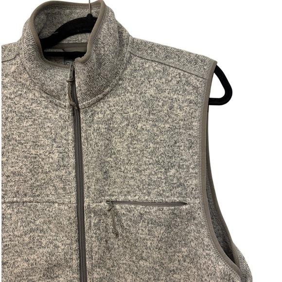 J Crew Nordic Fleece Vest Mens Size XL Grey Full Zip 3 Pockets Outwear 2020 - Picture 2 of 8